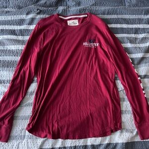 Hollister Burgundy Crew Neck Shirt